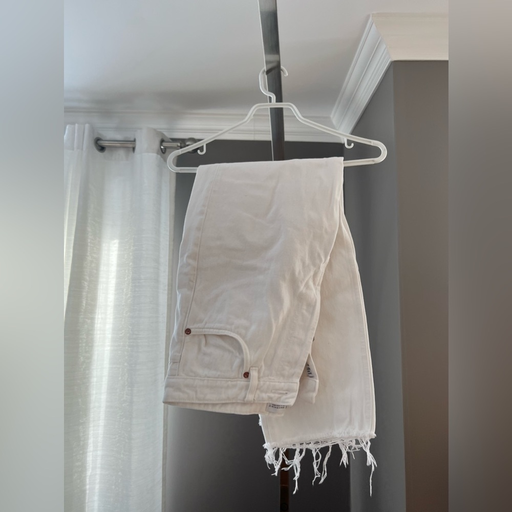 zara white jeans